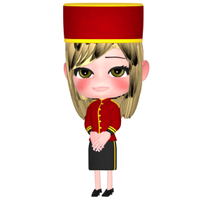 かわいいホテルスタッフのイラスト