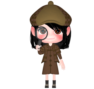 探偵の女の子のイラスト