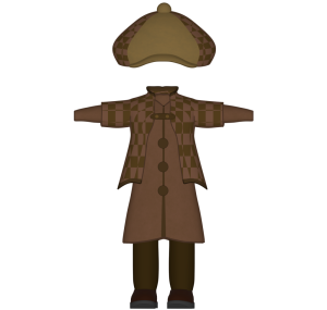 探偵の服装のイラスト