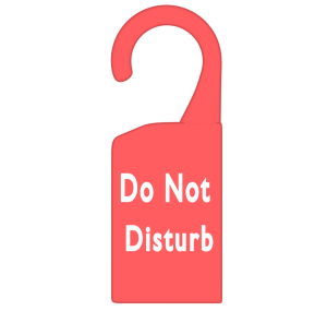 Do Not Disturb ドアプレートのイラスト