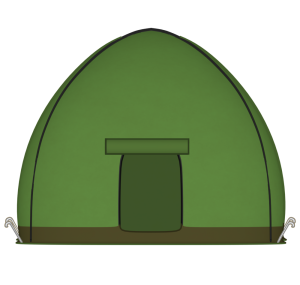 ドーム型テントのイラスト