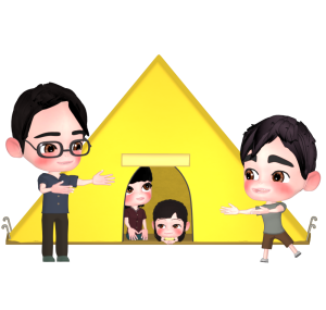 家族でキャンプを楽しむイラスト