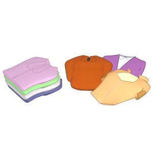 たたんだ洗濯物のイラスト