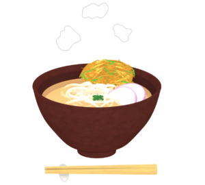 かき揚げうどんのイラスト