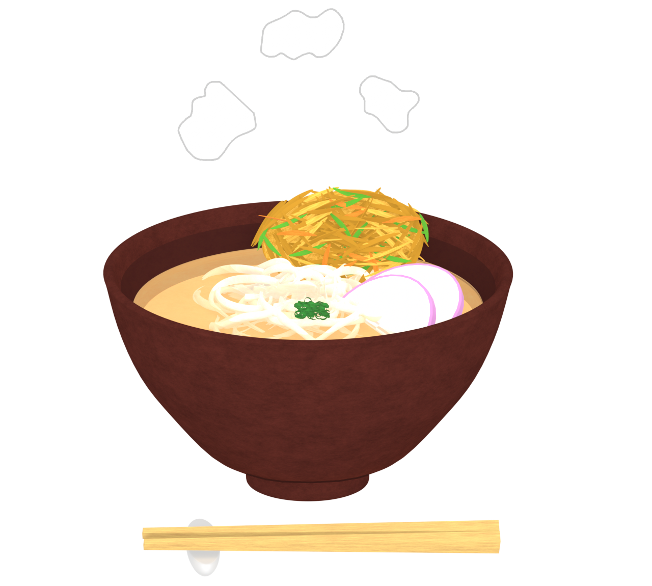 かき揚げうどんのイラスト