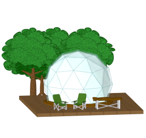 グランピングのイラスト