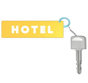 ホテルの鍵のイラスト