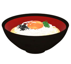 釜玉うどんのイラスト