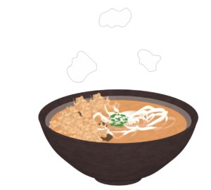 かすうどんのイラスト