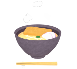きつねうどんのイラスト