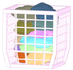 洗濯カゴのイラスト