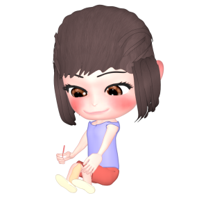 脚のワックス脱毛 塗る人のイラスト