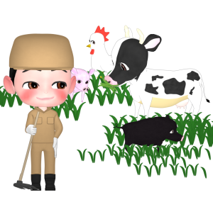畜産農家のイラスト