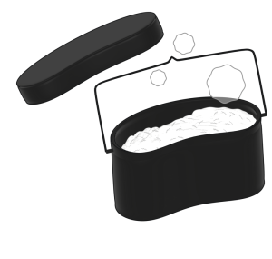 飯盒とご飯のイラスト