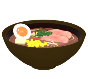 味噌ラーメンのイラスト