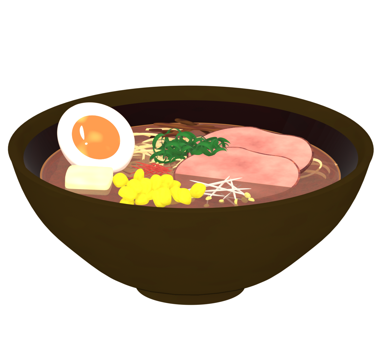 味噌ラーメンのイラスト