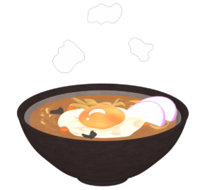 味噌煮込みうどんのイラスト