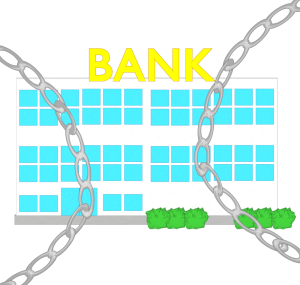 金融引き締めのイラスト