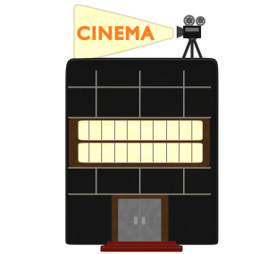 映画館の建物のイラスト