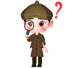 推理をする探偵のイラスト
