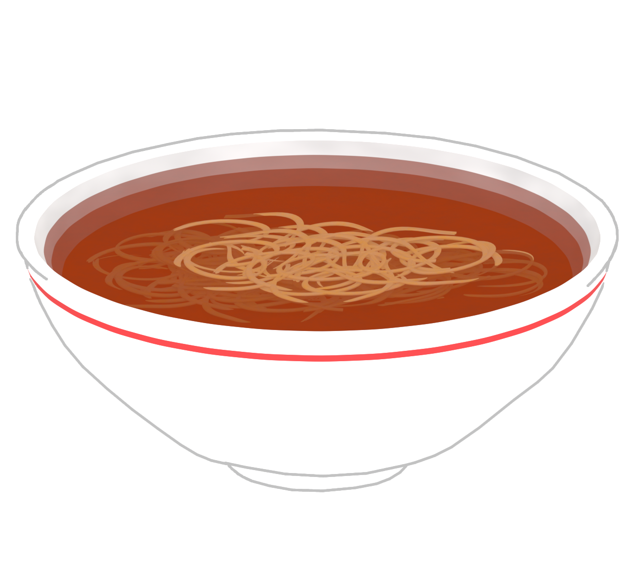 具なしラーメンのイラスト