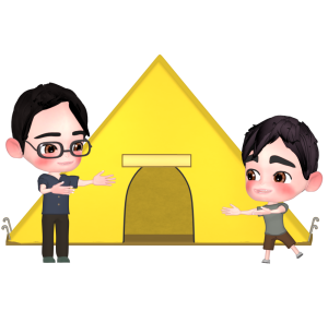 親子でキャンプをするイラスト