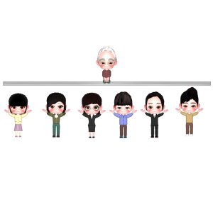 年金を負担する人たちのイラスト