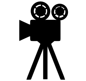 映写機のシルエット