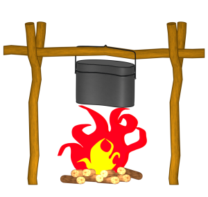 飯盒炊爨のイラスト