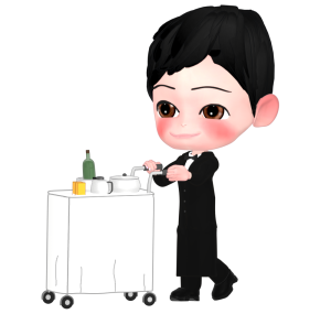 ルームサービスのイラスト