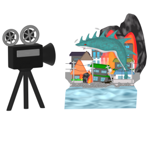 特撮映画のイラスト