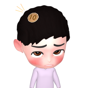 十円ハゲのイラスト