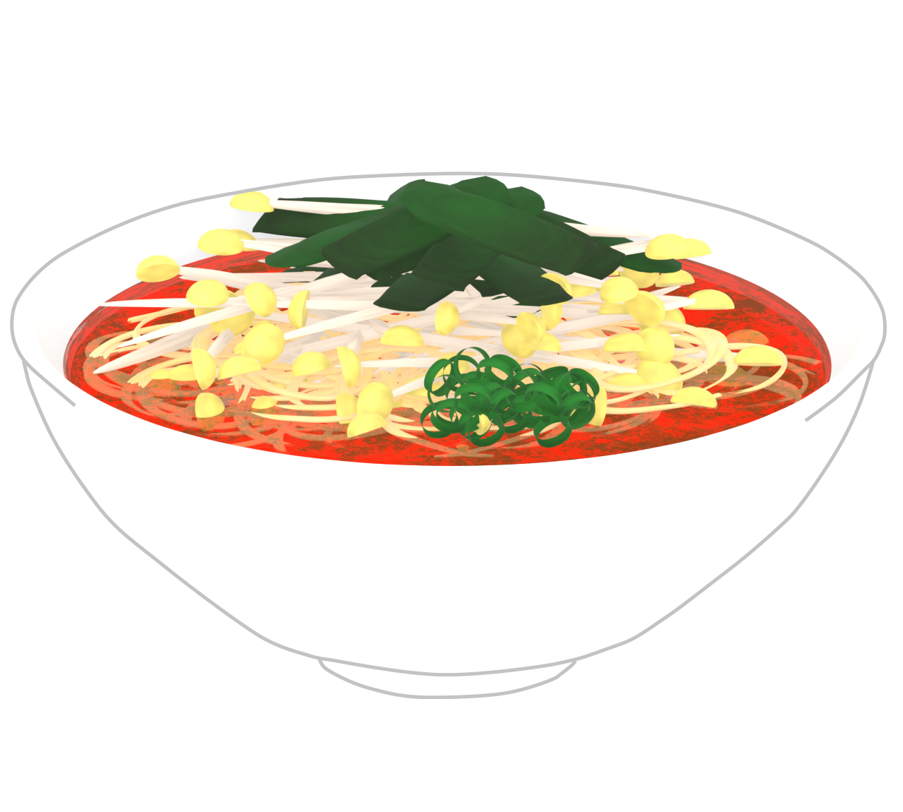 トムヤムラーメンのイラスト