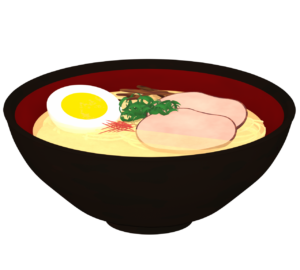 とんこつラーメンのイラスト