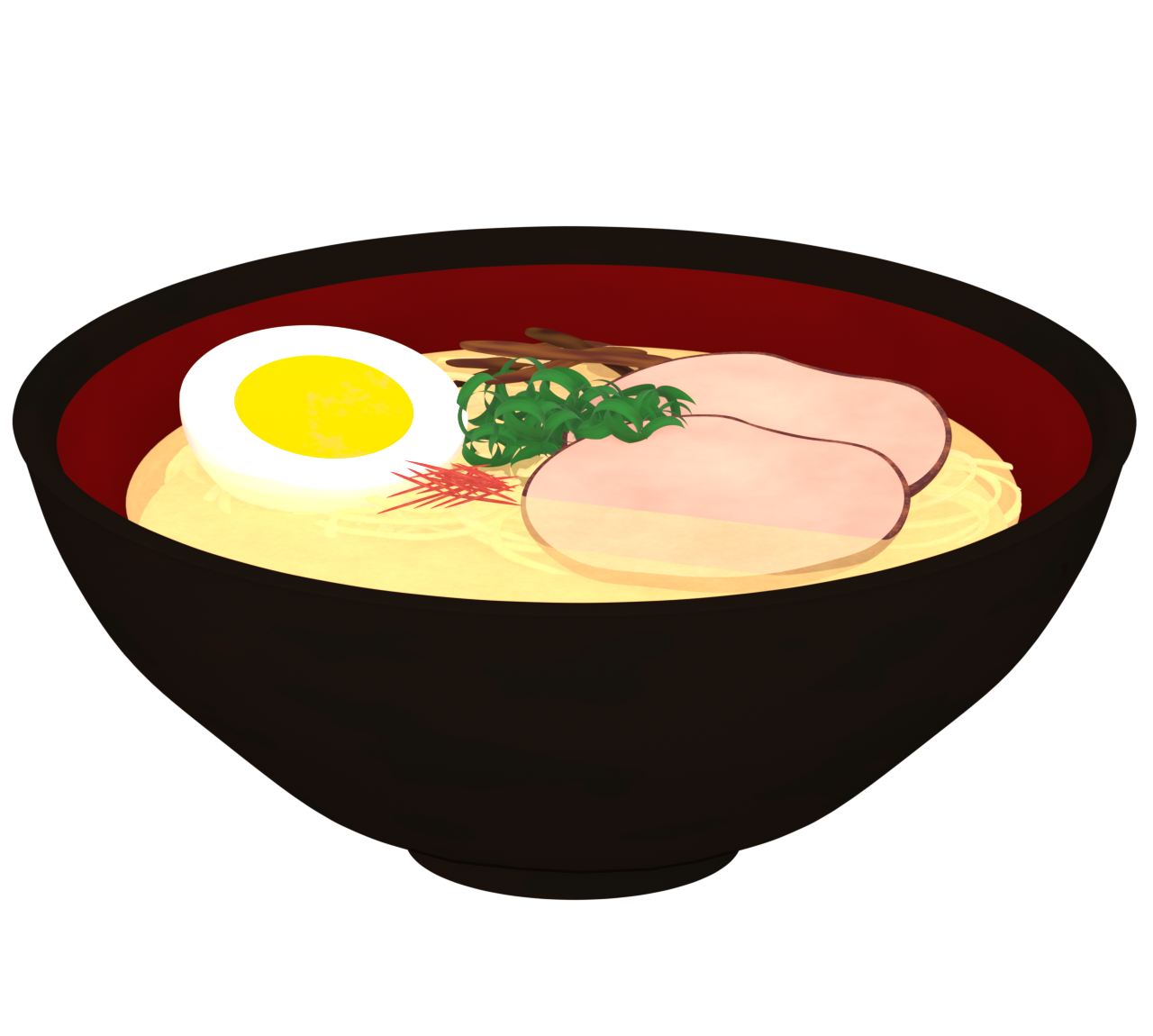 とんこつラーメンのイラスト