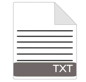 TXTの拡張子ファイルのイラスト