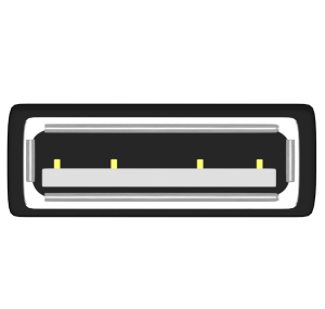 USB2.0端子の差込口のイラスト