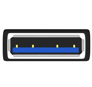 USB3.0端子の差込口のイラスト
