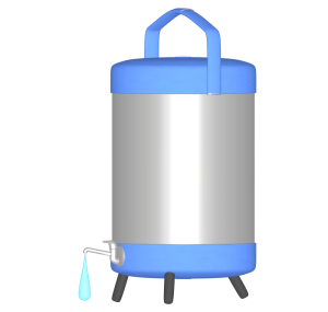 水が出るウォータージャグのイラスト