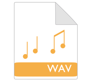 WAVの拡張子ファイルのイラスト