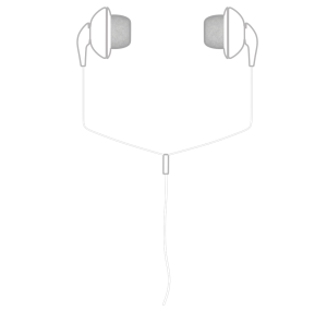有線イヤホンのイラスト