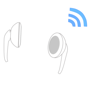 ワイヤレスイヤホンのイラスト