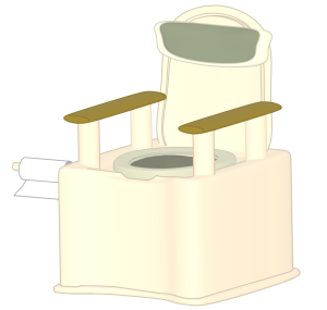 福祉用具 ポータブル簡易トイレのイラスト