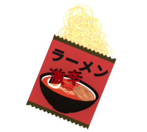 袋インスタントラーメンのイラスト