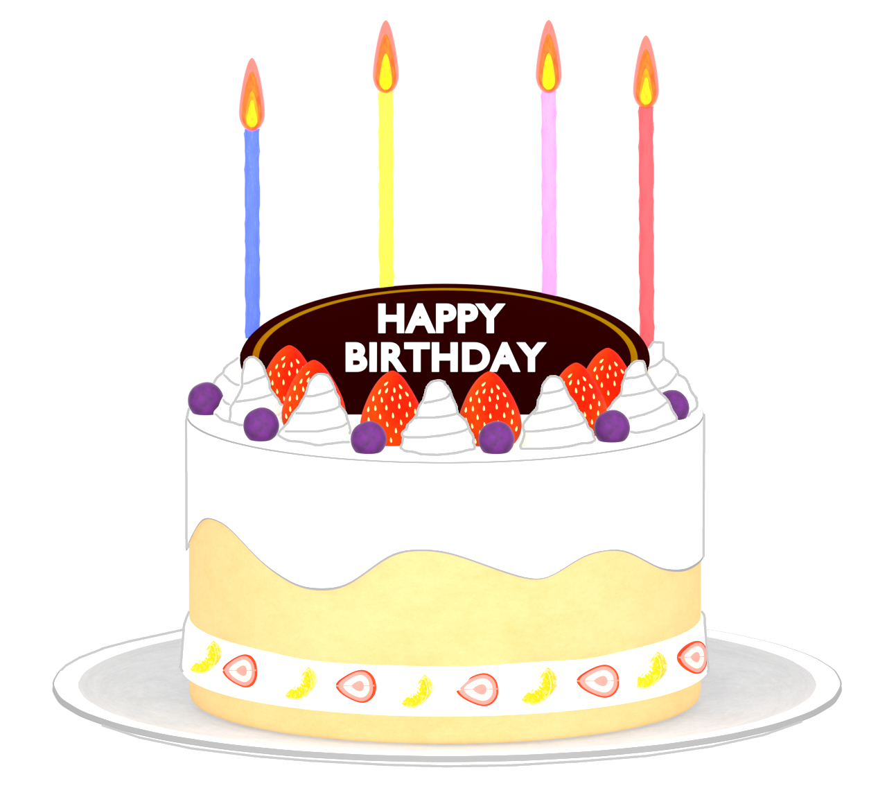 誕生日ケーキのイラスト