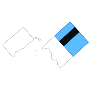 折れて割れた消しゴムのイラスト