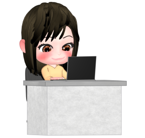 私服で働く女性のイラスト