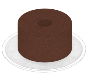 チョコレート シフォンケーキのイラスト