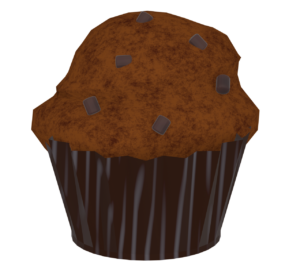 チョコレートマフィンのイラスト