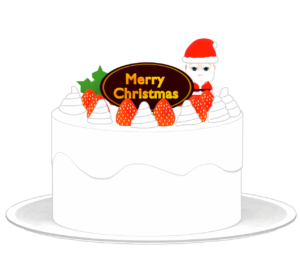 クリスマスケーキのイラスト